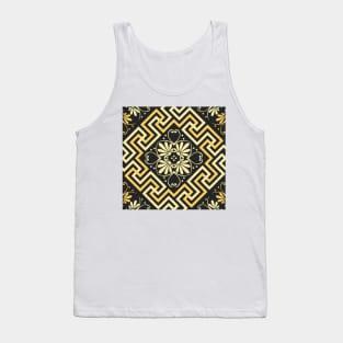 Seamless gold Greek ornament Meander Tank Top